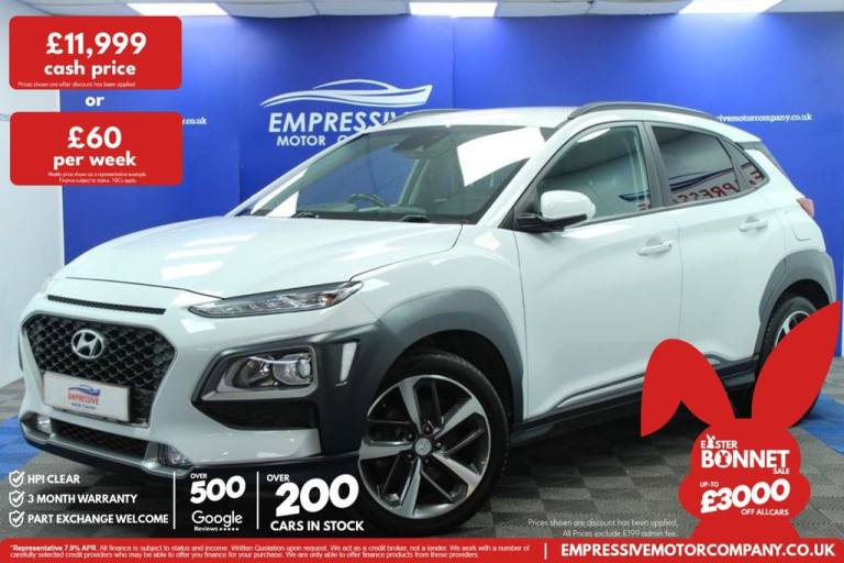2019 69 HYUNDAI KONA 1.0 T-GDI PREMIUM SE SUV 5DR PETROL MANUAL EURO 6 (S/S) (12