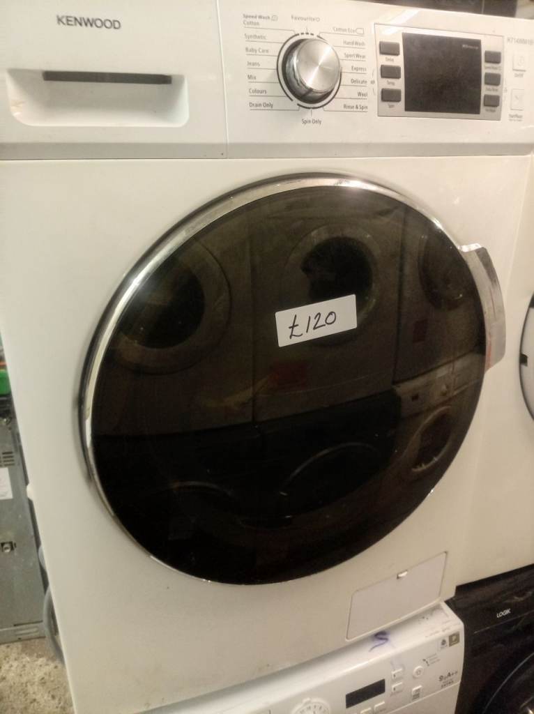 Kenwood 8kg washing machine 1400 spin top spec big size drum working perfect £120