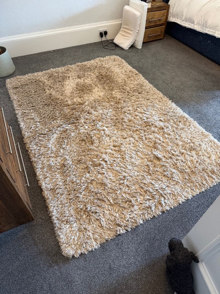 John Lewis rug, 230 x 160cm, wool mix, warm gold/beige