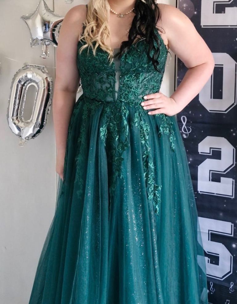 Dark green prom dress 