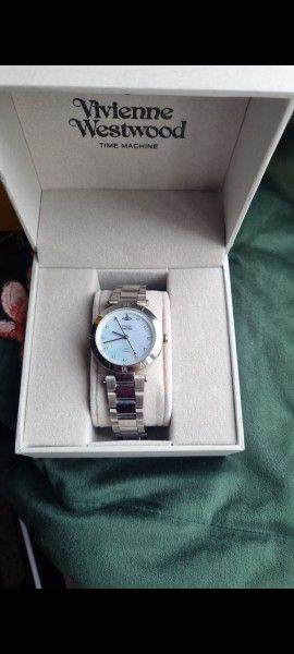 Vivienne Westwood Silver Watch – Light Blue/Grey Face, Brand New