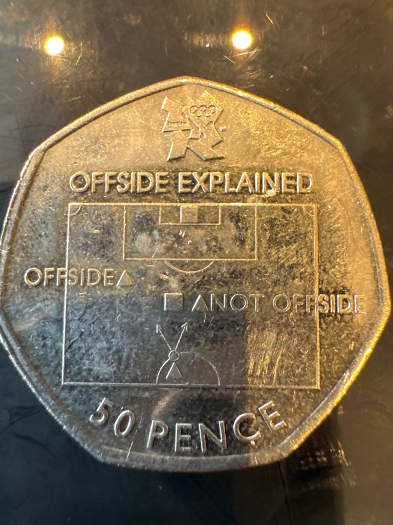 London 2012 Olympics 50p Coin – Offside Explained