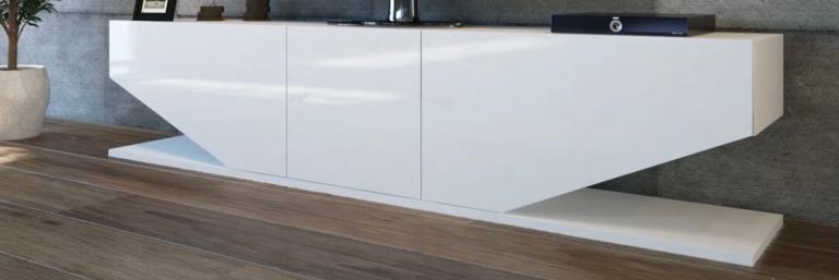 White tv stand 