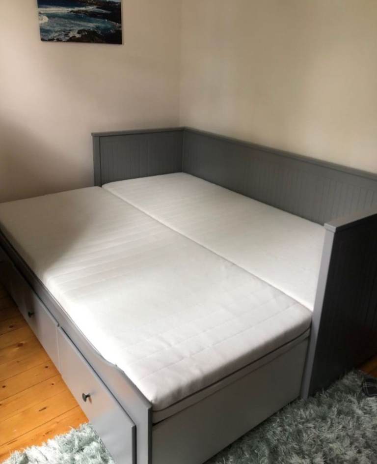 Ikea hemnes day bed with 2 mattresses