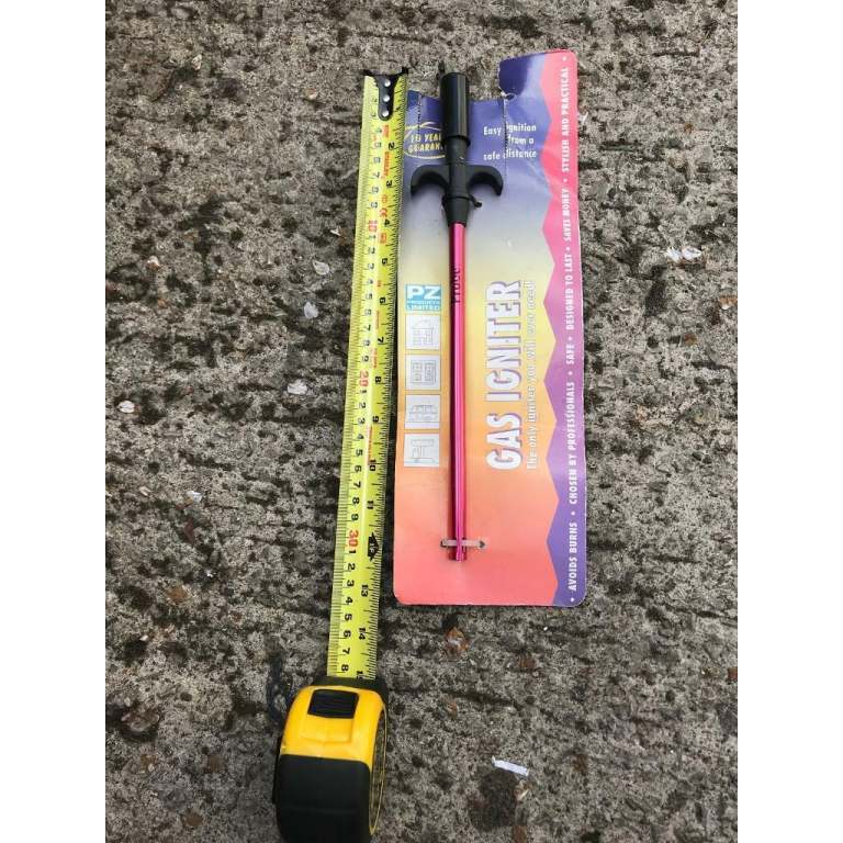 12” gas igniter, no batteries required.