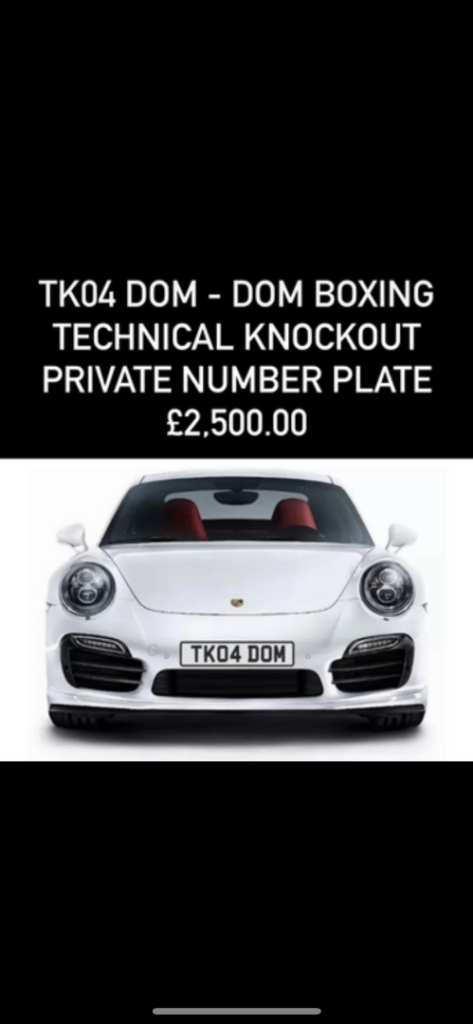 PRIVATE REGISTRATION PLATE NUMBERS