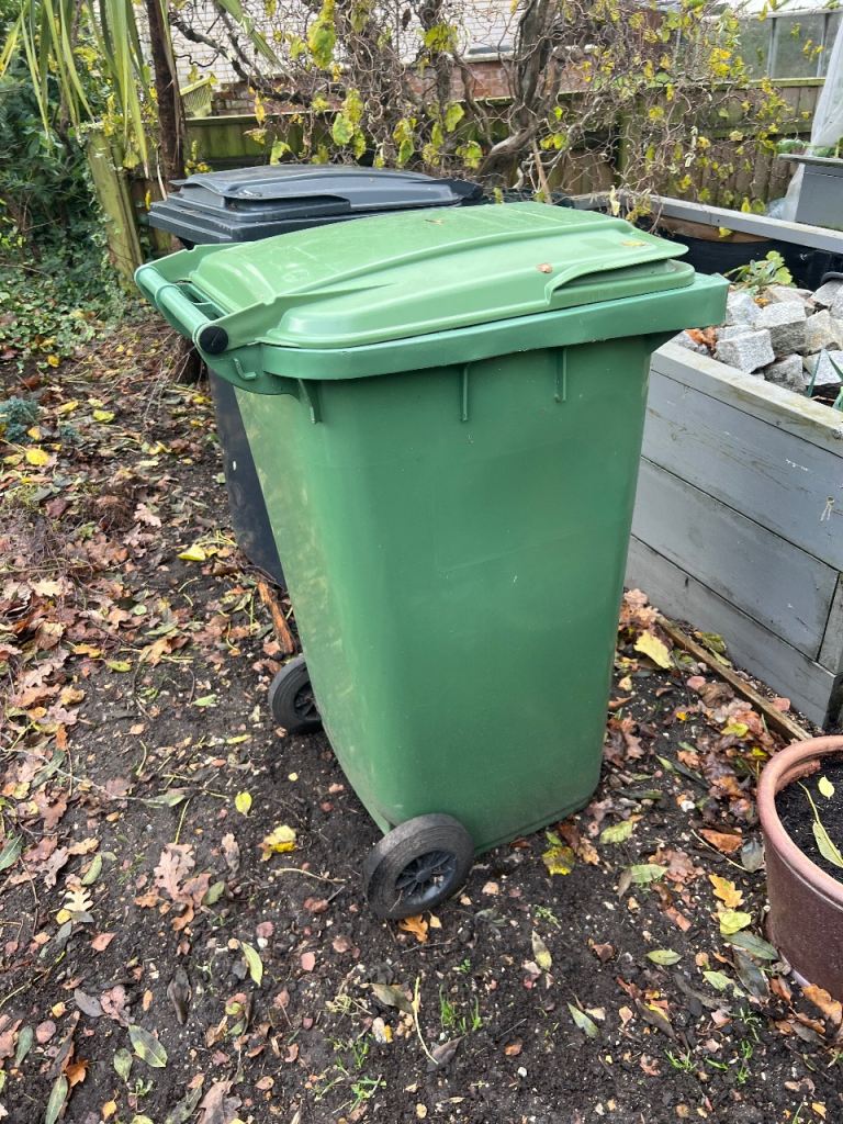 Wheeled bins black & green (aids Julia’s House hospice)
