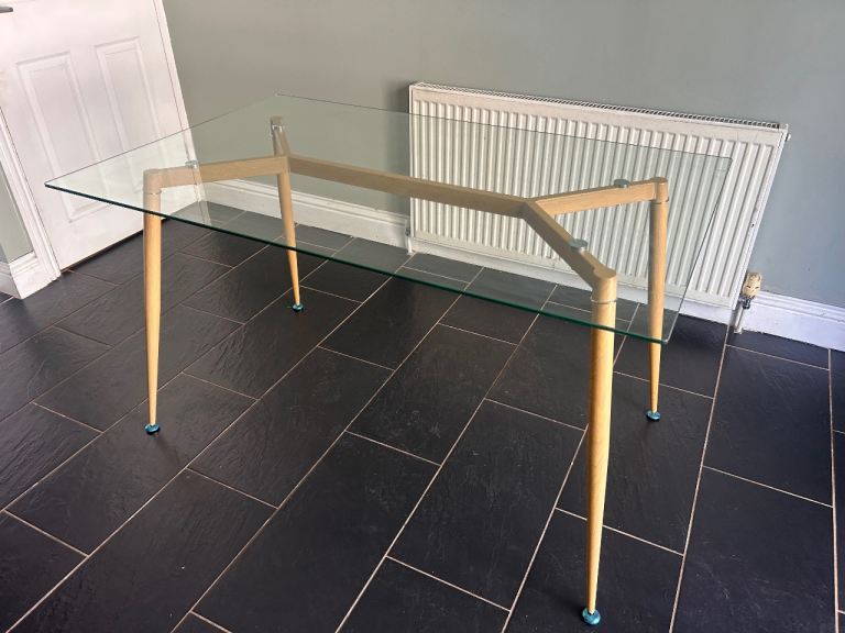 Habitat glass dining table