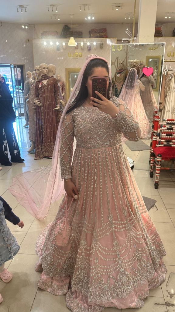 Beautiful Pink Embellished Lenga 