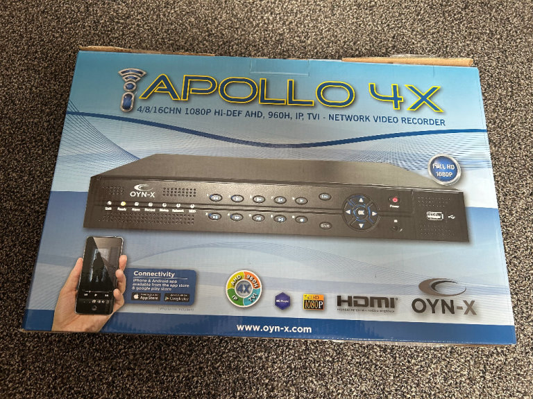 Ony-x Apollo 4x DVR 16ch 1080p Full HD CCTV 