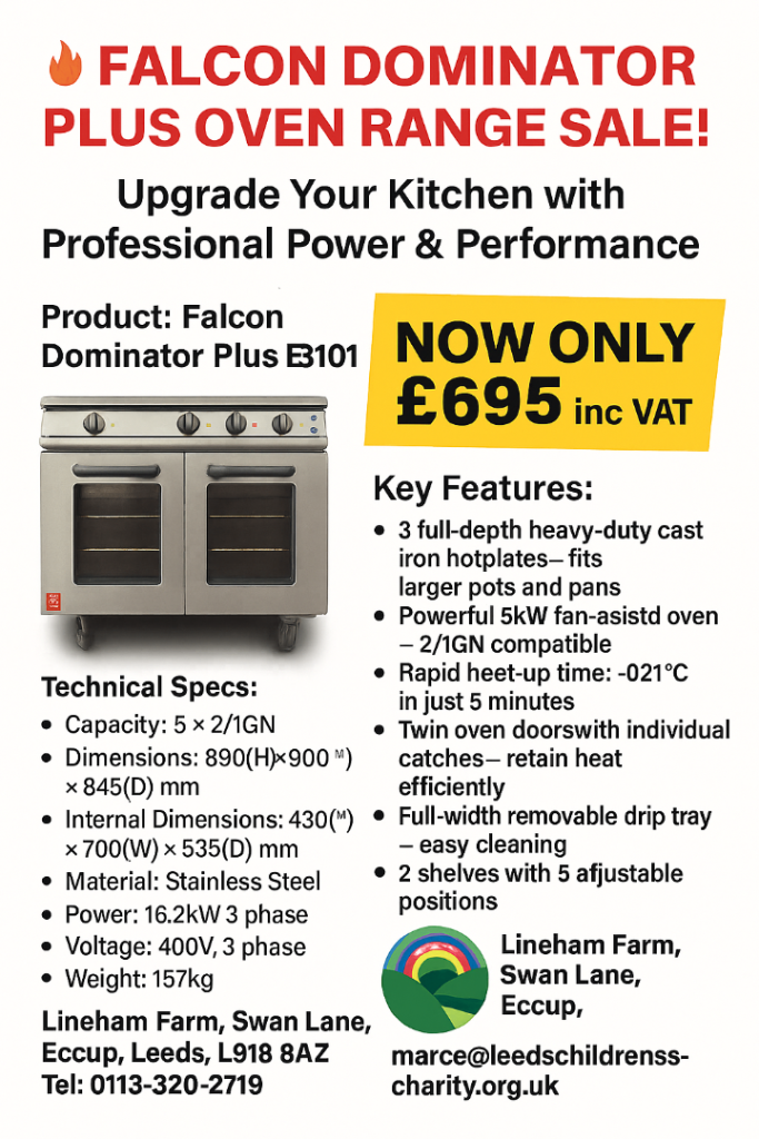 TWO - Falcon Dominator Plus Electric Oven Range on Castors E3101 OTC 3HP