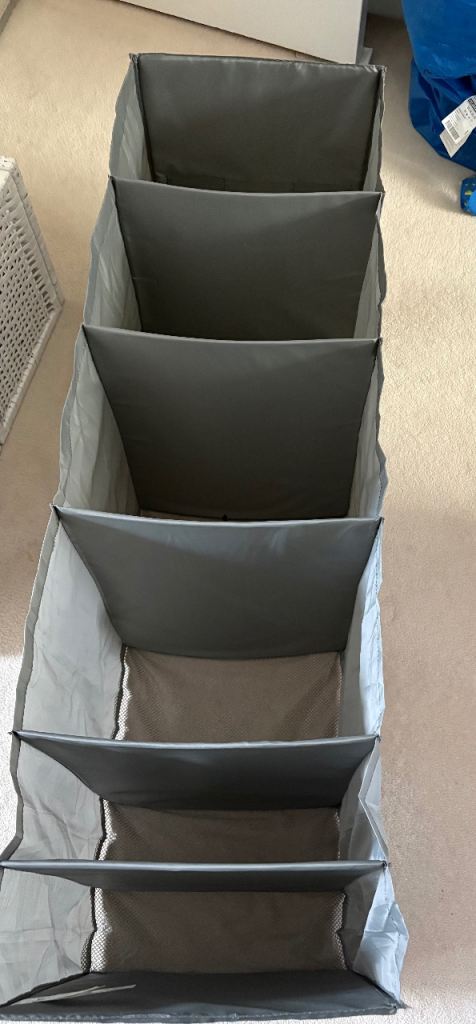 Ikea Hanging Wardrobe Storage Unit – Grey, Good Condition