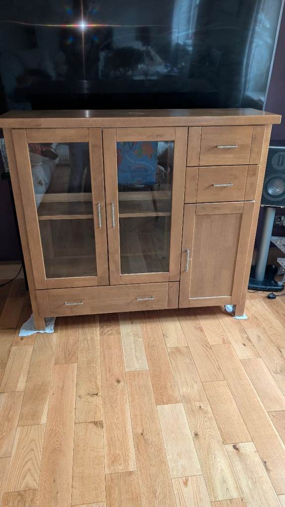 Large solid oak sideboard 