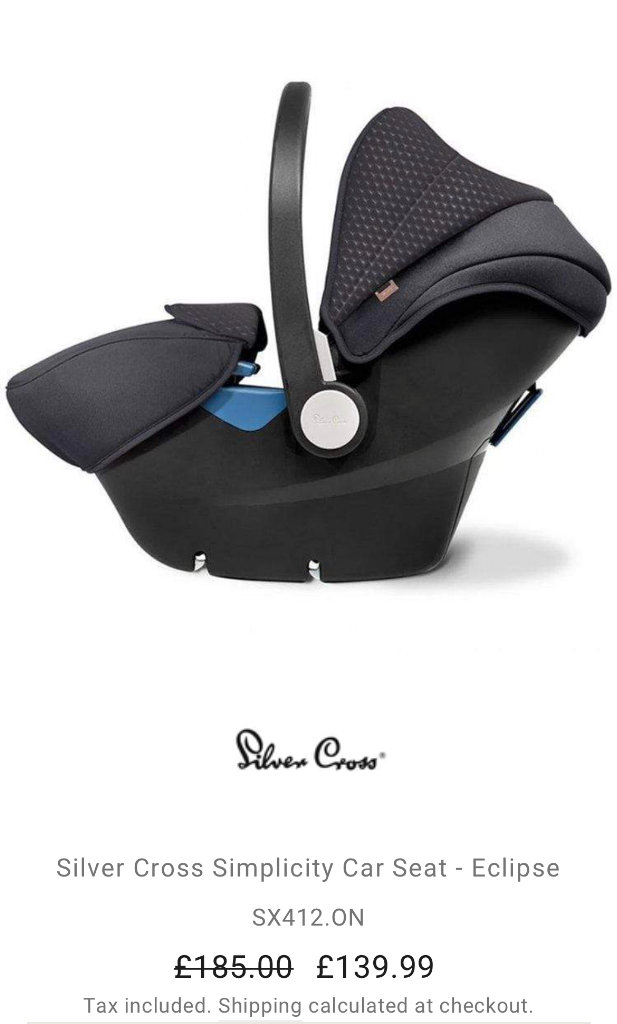 Baby Car Seat Silver Cross Simplicity 0 - 13 kg