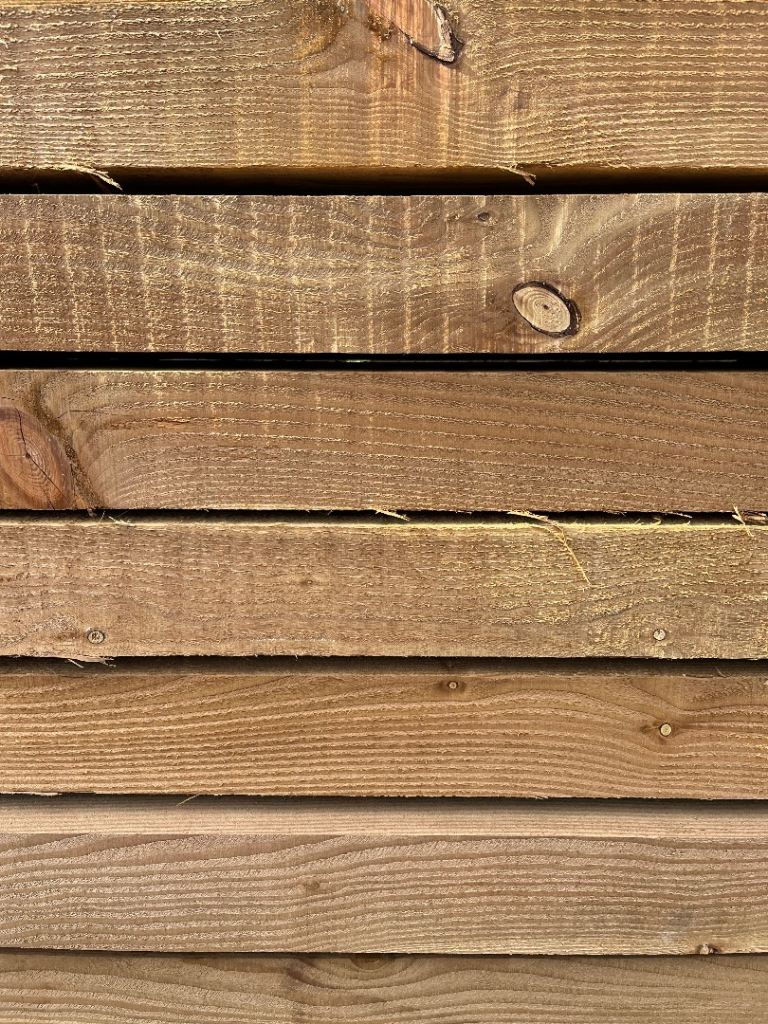 Treated railway sleepers 