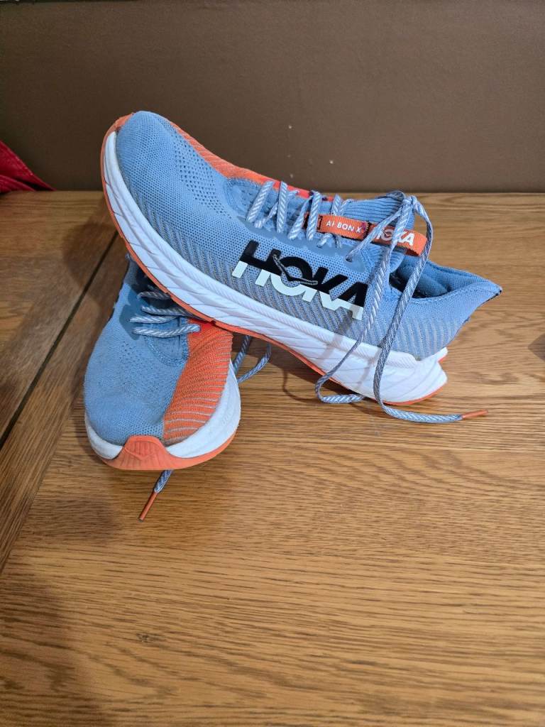 Hoka Running Trainers – Blue and Orange, Good Condition