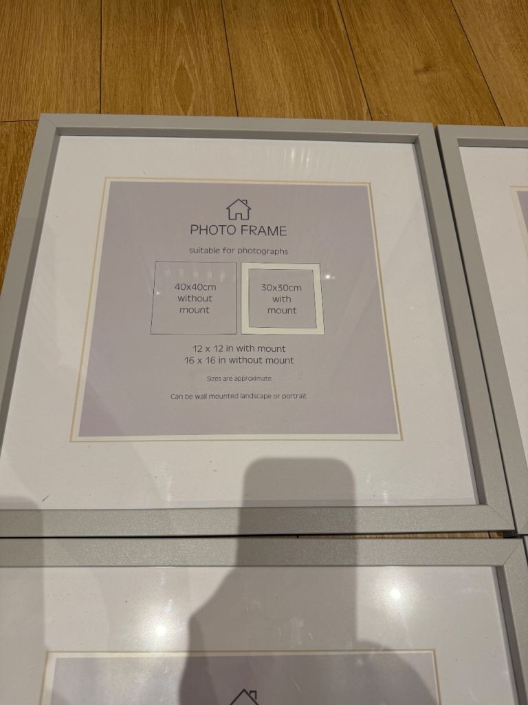 Set of 4 Hobbycraft grey frames