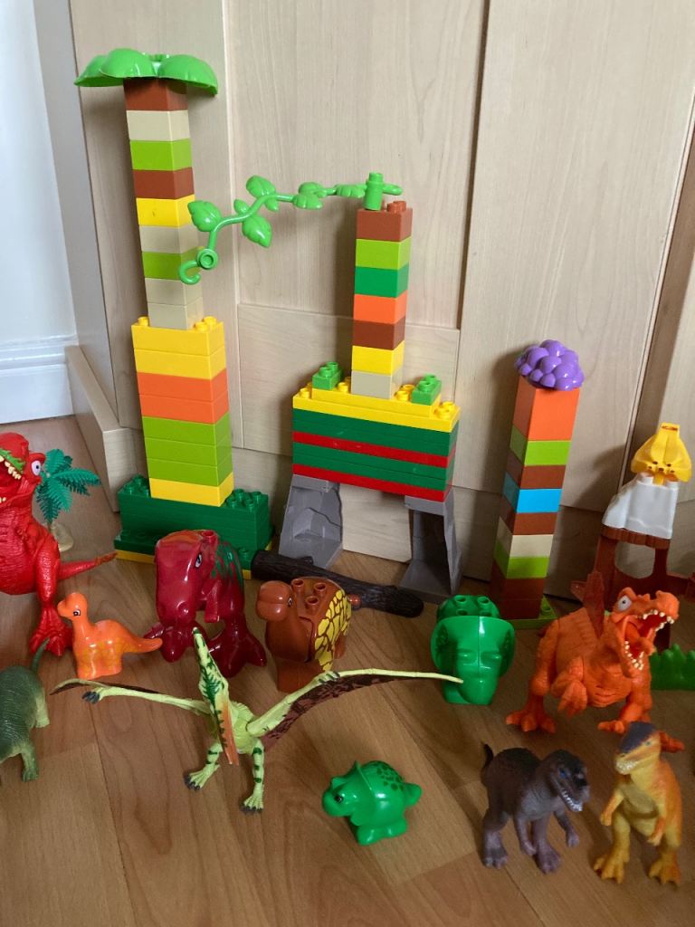 10 x various dinosaurs Plus 5 x Lego dinosaurs