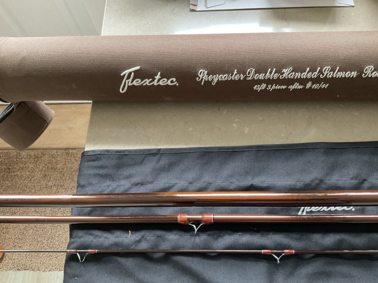 A Flextec 15’ #10/11 3 piece Salmon Rod 