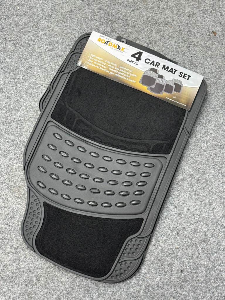 4 Piece Universal Car Mat Set – Heavy Duty Non-Slip Floor Mats 