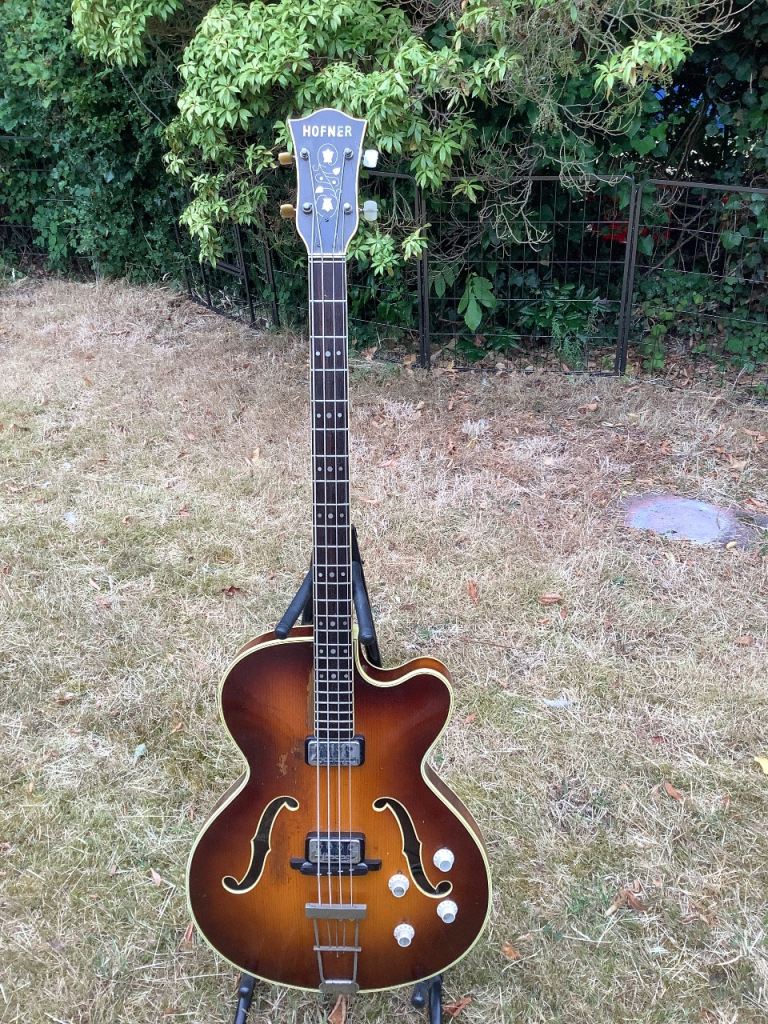 Hofner Violin Bass Guitar – Sunburst, President 143 1963 Beatles Beat Era Staple pups