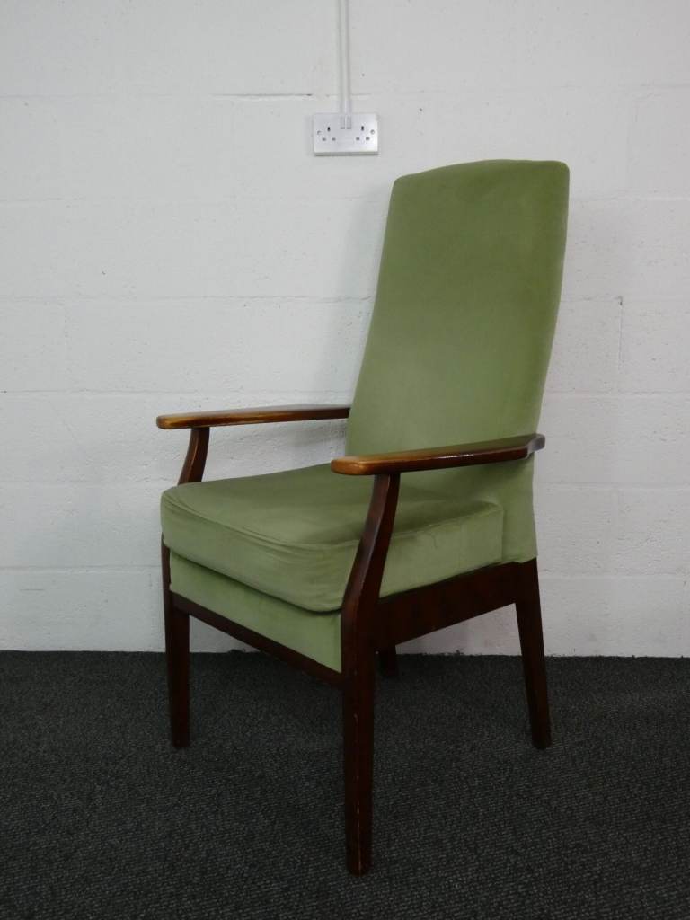 image for Fireside Chair with Green Fabric