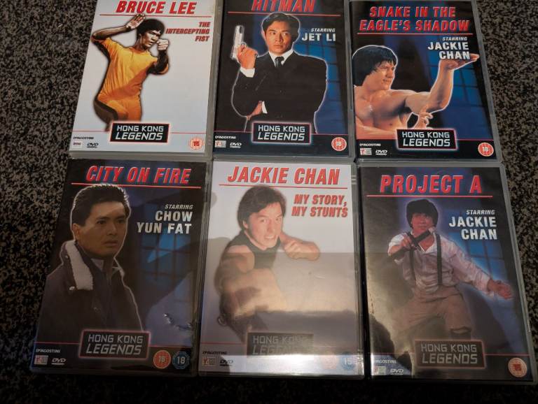 Chow Yun fat x 2 Jackie Chan x 5 Bruce lee x 4 and jet li all different 