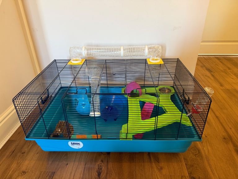 Hamster cage and accessories