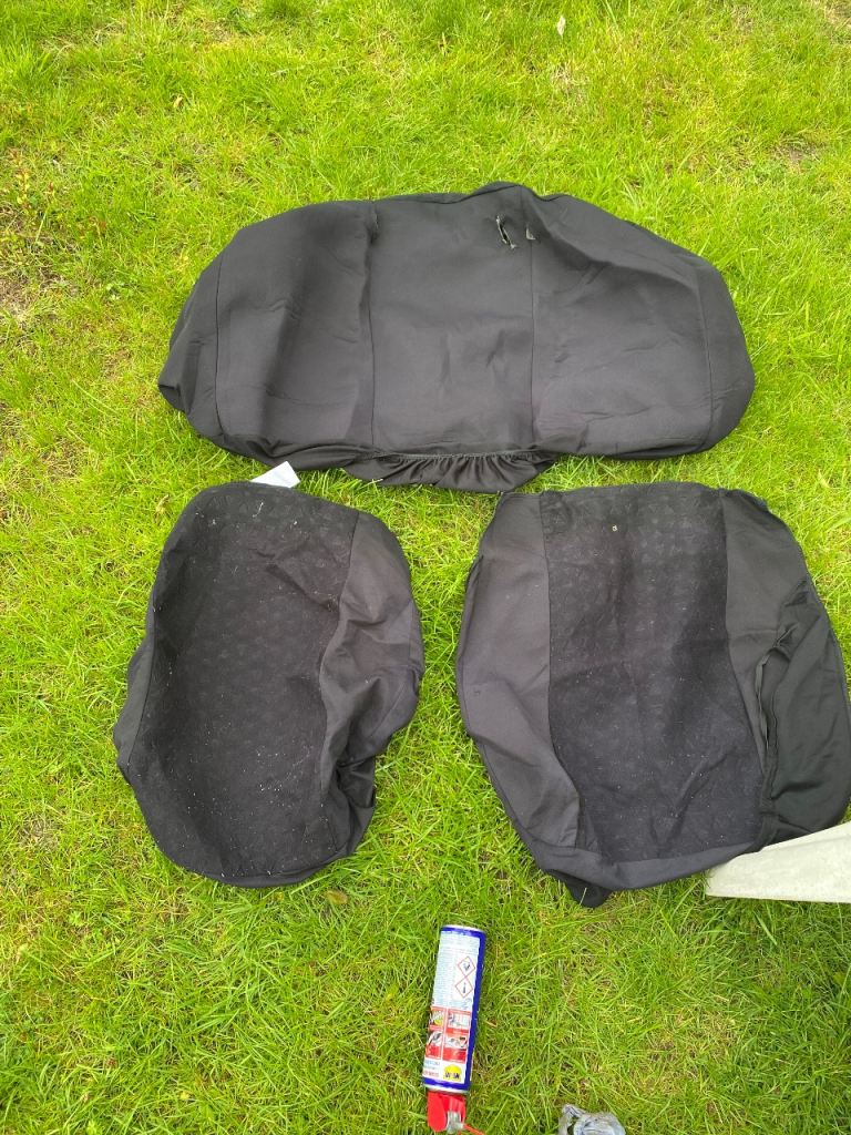 Good Condition Black Fabric Car Seat Protectors