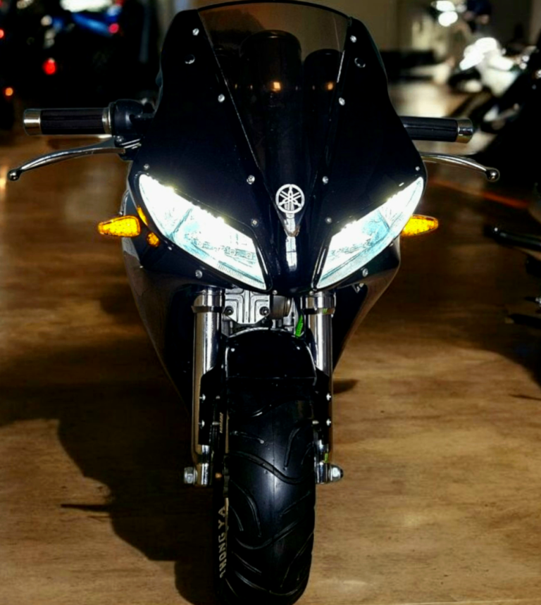  midi moto Yamaha YZF R1 replica black 4 stoke Super Pocket Motorbike 
