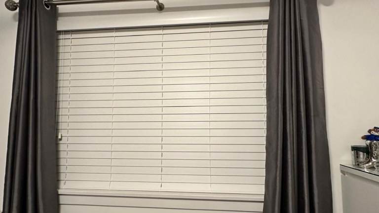 Brilliant White Faux Wood Venetian Blind
