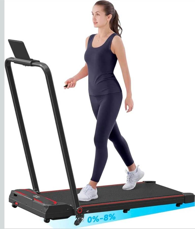 image for Rrp £120. Folding Treadmill with 8% Incline, 3 In 1 Under Desk Walking Pad