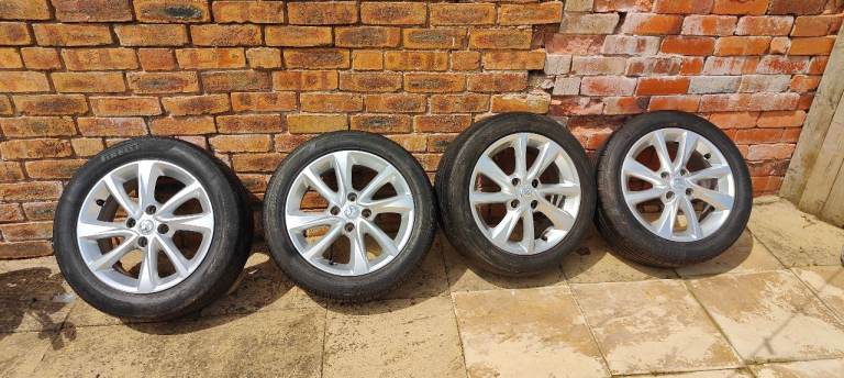 Vauxhall Corsa f twin 4 spoke 16 inch alloy wheels set with tyres x4