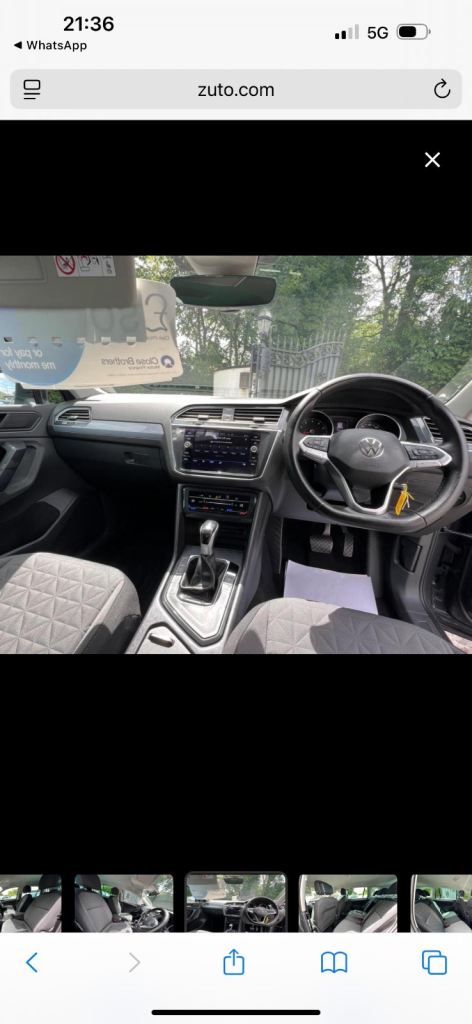 Volkswagen, TIGUAN, Estate, 2021, Semi-Auto, 1498 (cc), 5 doors