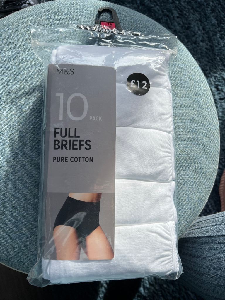 Brand new, unopened 10 pack white briefs - Marks and Spencer