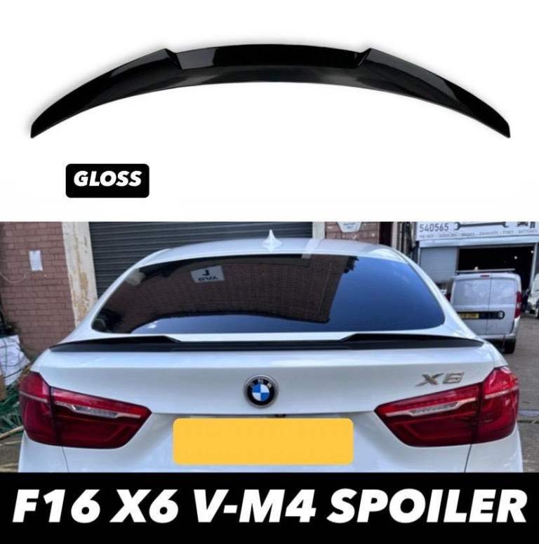 BMW X6. 2014-2019 front spliter and back trunk spoiler 