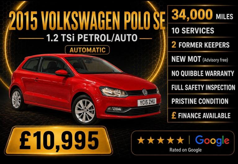 2015 Volkswagen Polo 1.2 TSI SE 5dr DSG HATCHBACK Petrol Automatic