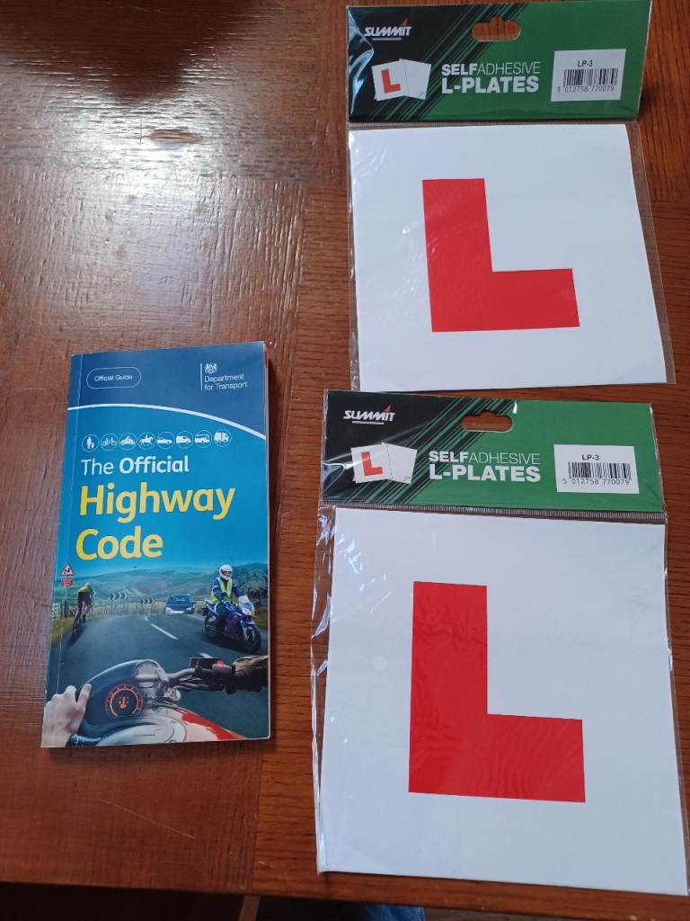 New Highway Code Book and Self-Adhesive L-Plates