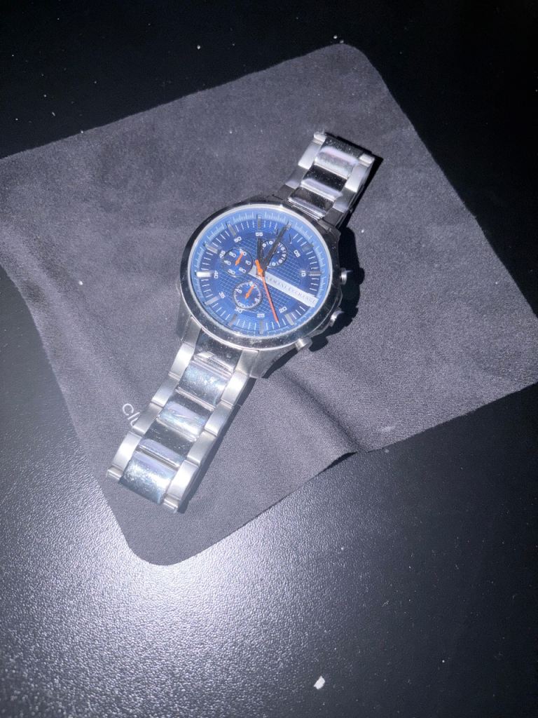 Emporio Armani Men’s Chronograph Watch – Blue Dial & Stainless Steel