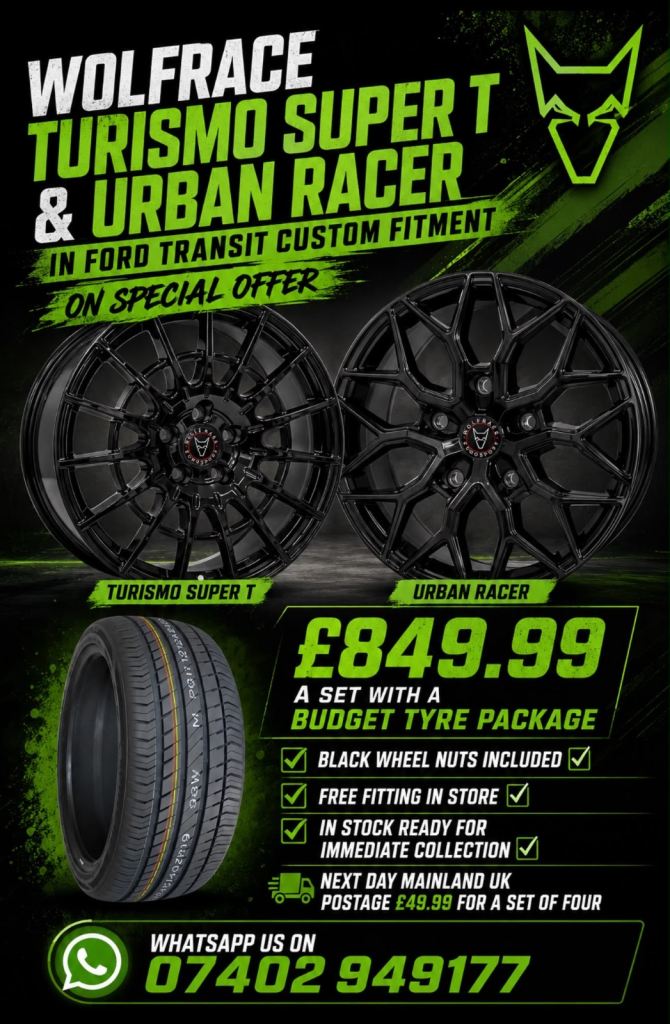 *BRAND NEW* WOLFRACE FORD TRANSIT 18” 5x160 ALLOY WHEELS + TYRE PACKAGES IN STOCK! 