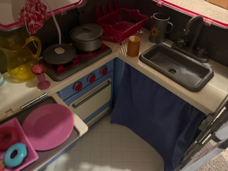 Our Generation Doll Camper Van and Matching Jeep with tow bar