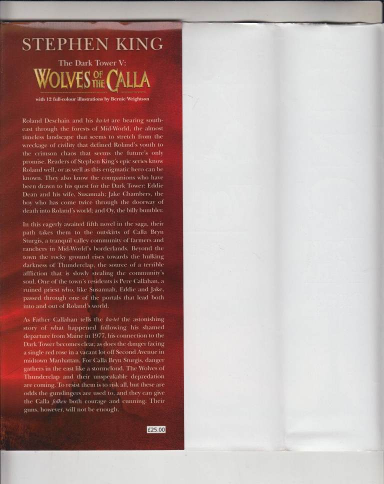 Two Stephen King Books. Wolves of the Calla, Rose Madder.