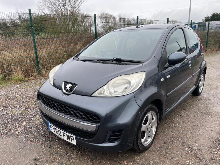 PEUGEOT 107 1.0 MILLESIM 60 REG GREY 5 DOOR 77621 MILES MOT JULY 17TH 2026 TAX £20 LOW INSURANCE 