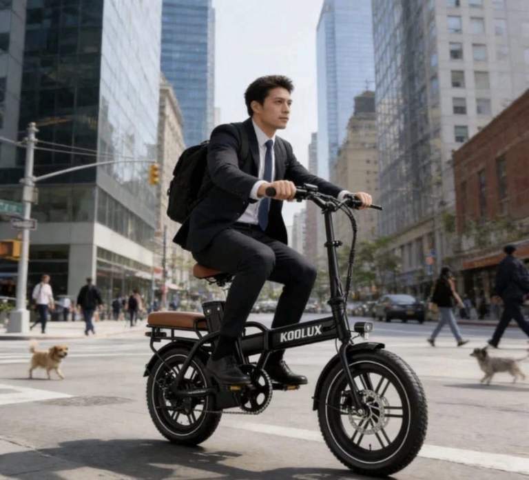 KOOLUX XT100 Electric Folding Bike - Black, As Good As New