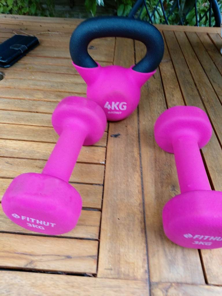 DUMBELLS 2X3KGS + ket 1x4kg