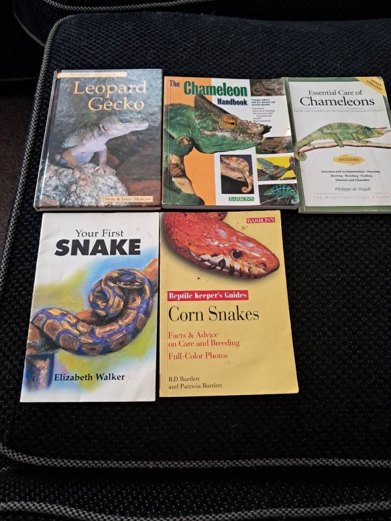 Reptile Care Books Bundle - Leopard Gecko, Chameleons, Snakes