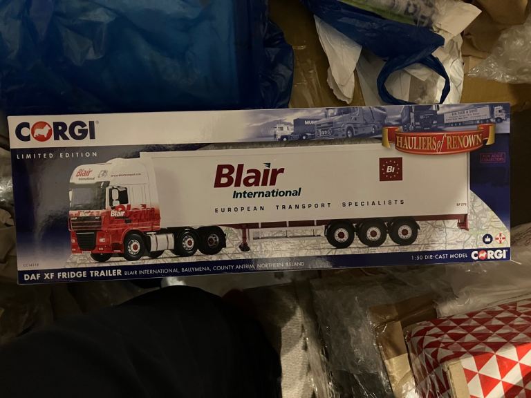Corgi CC14118 DAF XF Fridge Trailer, Blair International, Ballymena, County Antrim, Northern Ireland