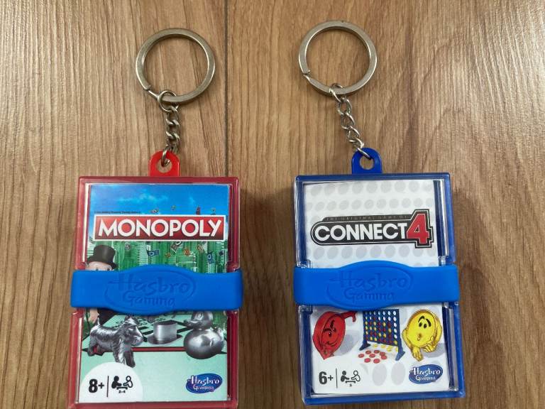 Hasbro Keychain Mini Travel Board Games Monopoly and Connect 4 