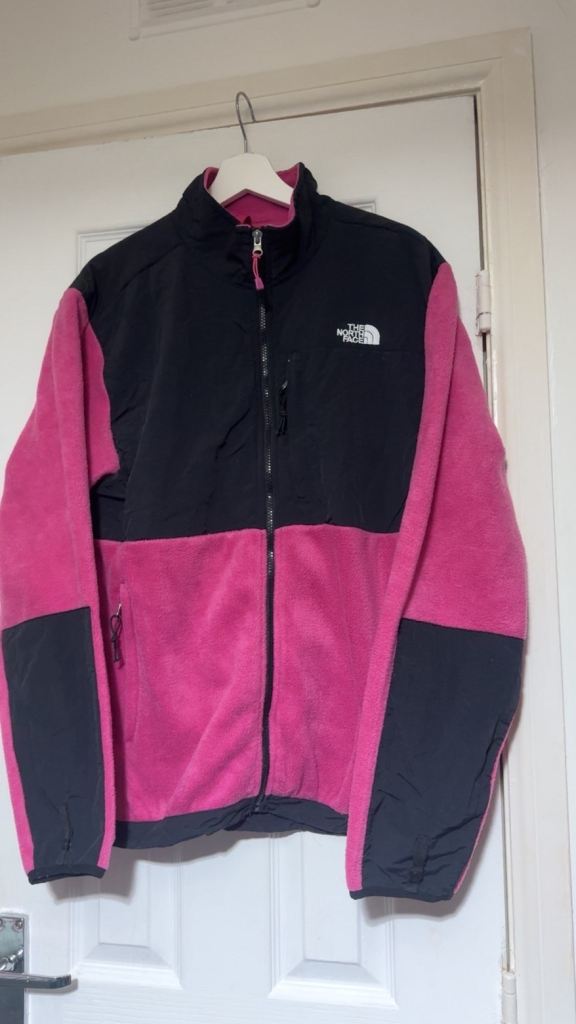 North Face Denali Pink & Black ladies fleece size XXL