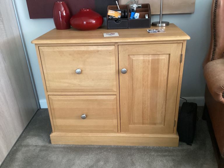 Light Wood Cabinet with Drawers and Cupboard – Good Condition
